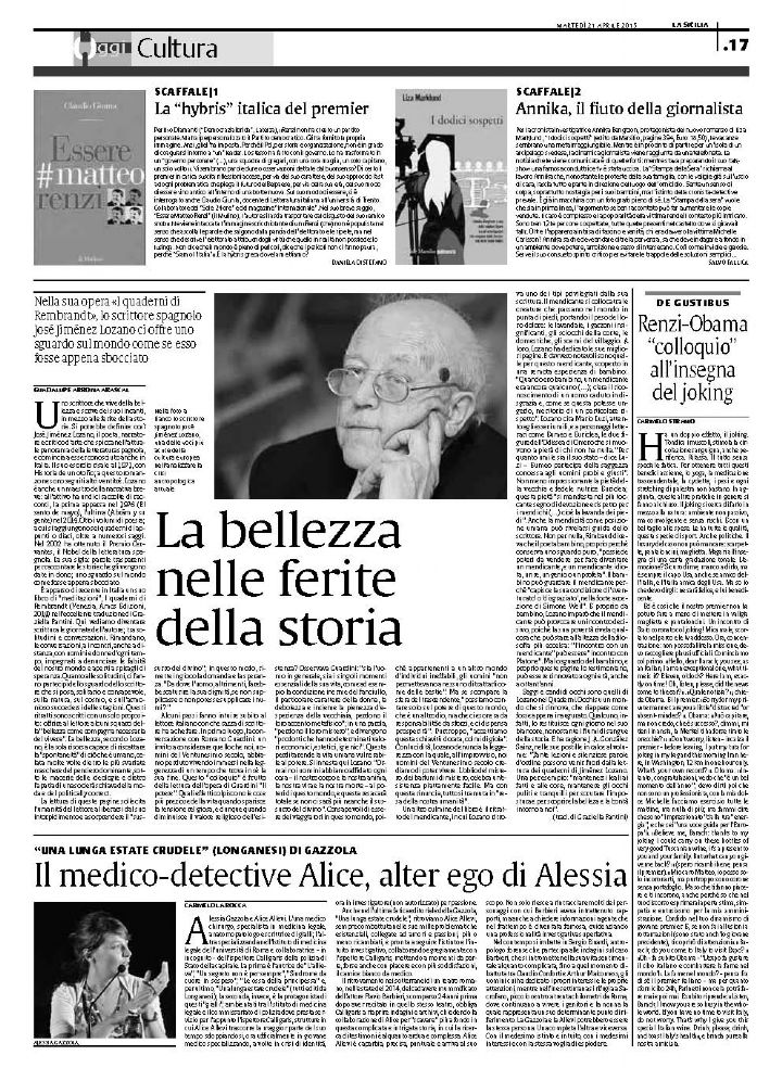 Art�culo publicado en el diario italiano La Sicilia